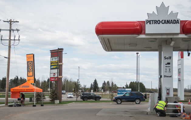 Gasoline Alley parking lot.