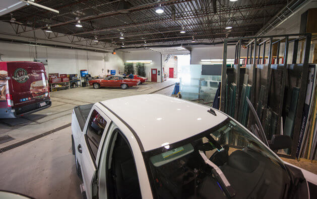 car in the company's garage