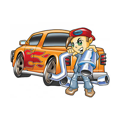 Budget Exhaust & Automotive Logo
