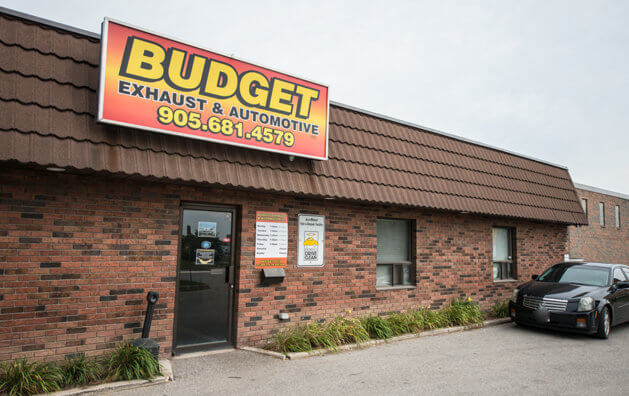 Outside view of Budget Exhaust & Automotive Burlington shop