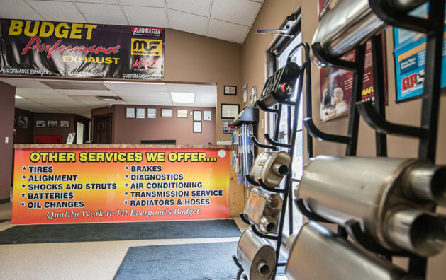 Photo of the reception office at Budget Exhaust & Automotive Burlington