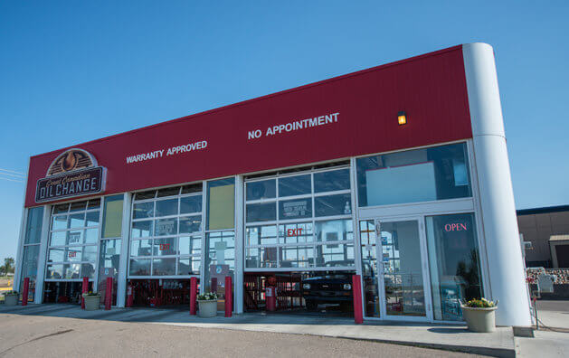 Front view of Great Canadian Oil Change North Battleford shop.