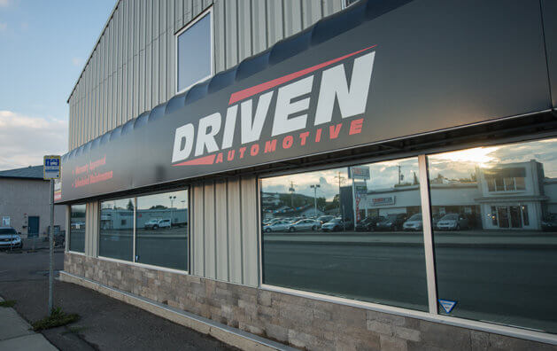 Frontis view of Driven Automotive Regina shop