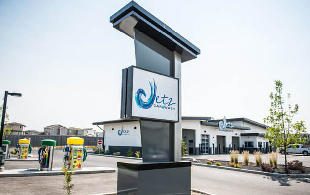 Outside view of Jetz Car Wash shop