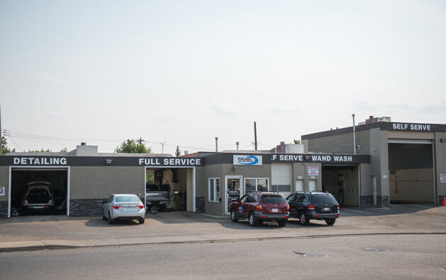 Outside view of Titan Auto Spa shop in Lethbridge, AB