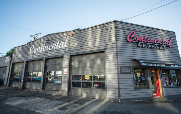 Outside view of Continental Repairs shop