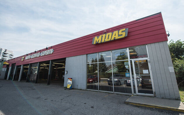 MIDAS Auto Service Calgary front at 17th Ave SW.