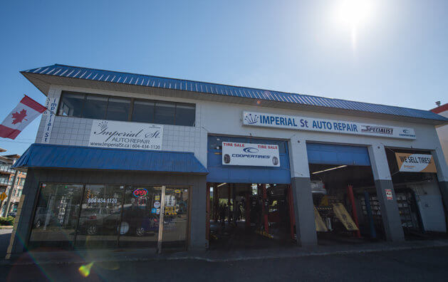 Outside view of Imperial Auto Repair & Detailing in Burnaby, BC