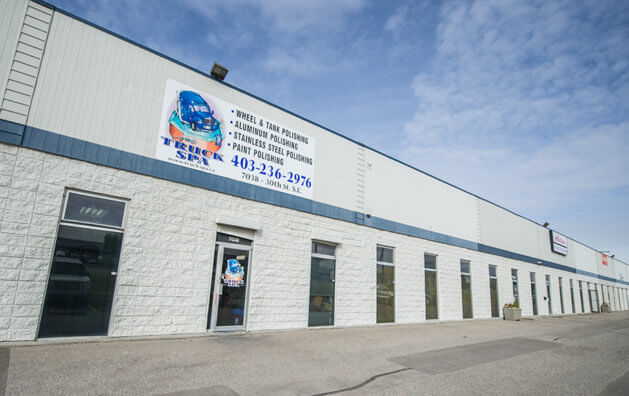 Outside view of The Truck Spa shop in Calgary, AB