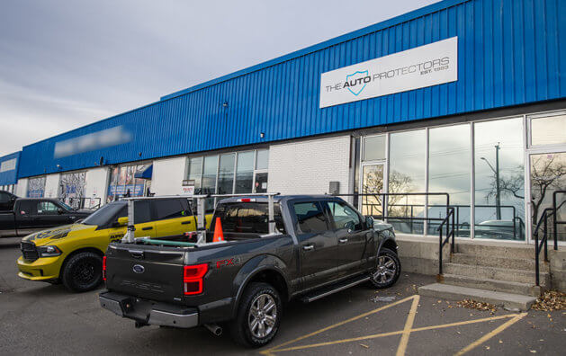 Outside view of The Auto Protectors shop in Calgary, AB