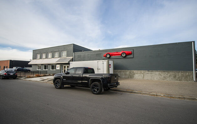Outside photo of Western Corvette Service & Performance shop in Calgary, AB.