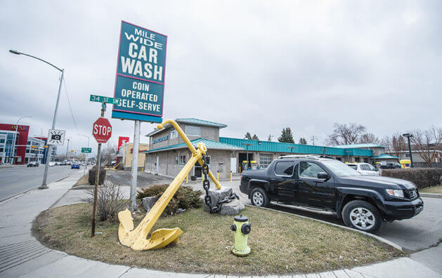 A mile wide car wash in Calgary