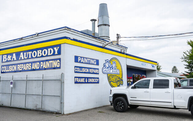 Outside photo of B & A Autobody in Quesnel